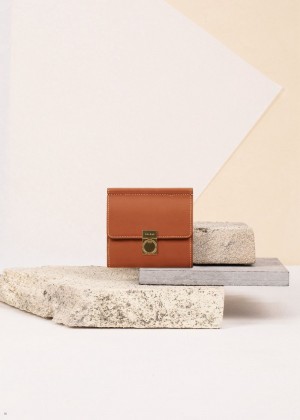 Brown Polene Numéro Sept Women's Wallets | 938-ZFMVNP