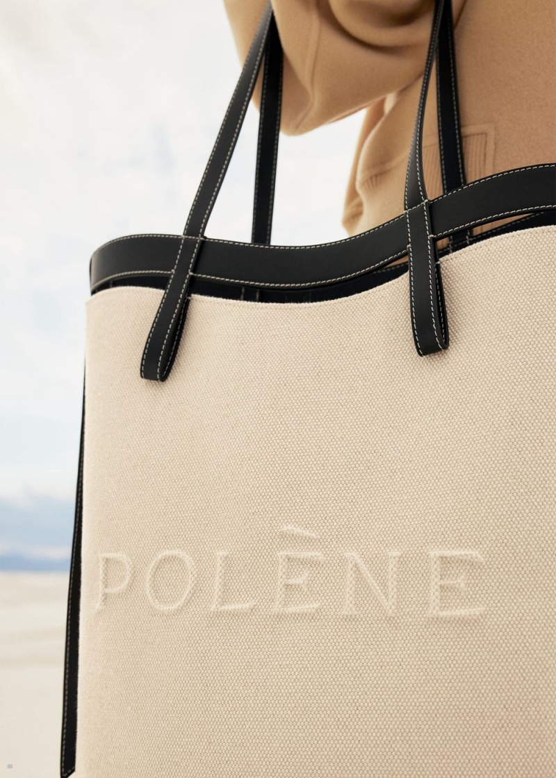 Black White Polene Ilo Women's Bags | 369-QBIPEG