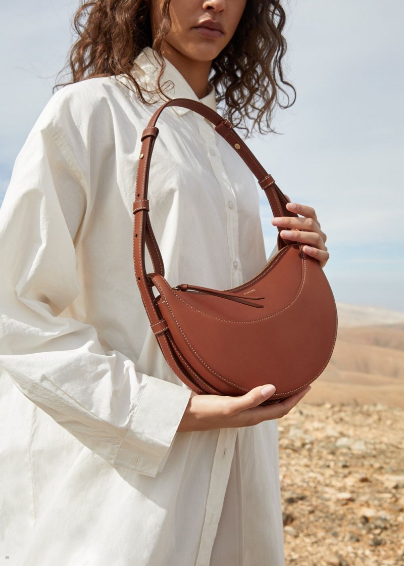 Brown Polene Numéro Dix Women's Bags | 856-HQSKDW