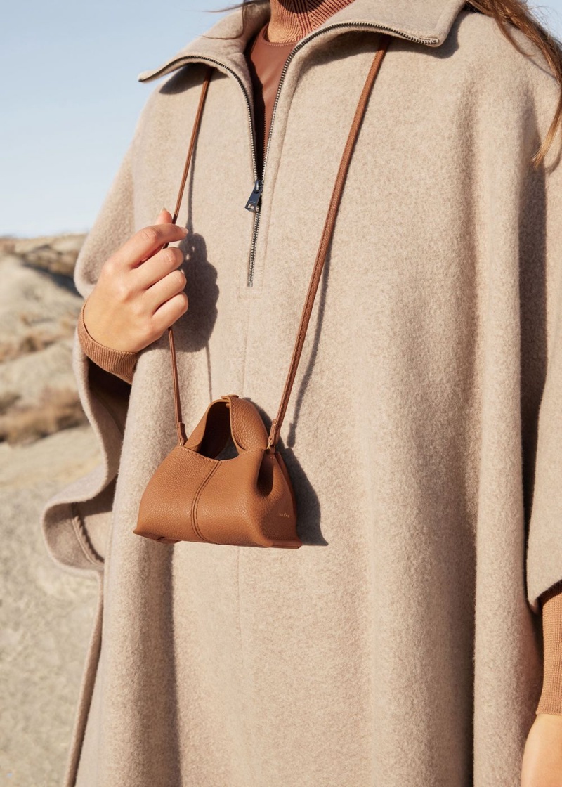 Brown Polene Numéro Neuf Micro Women's Bags | 675-OLSHMR