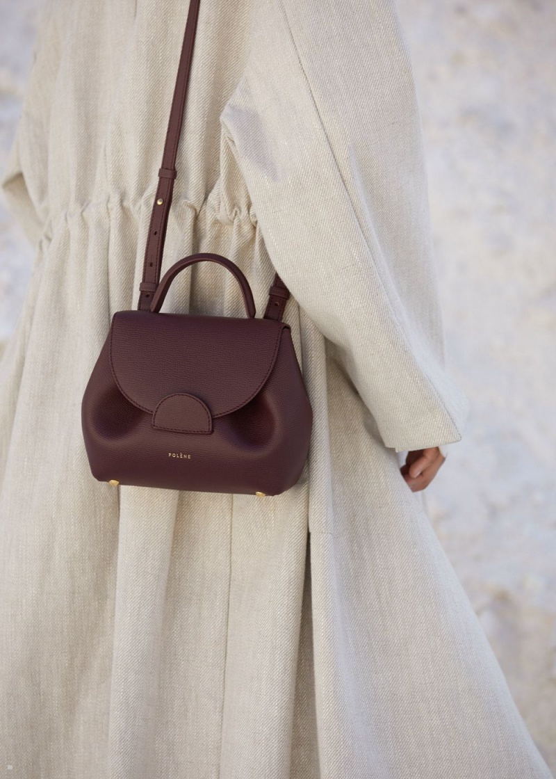 Burgundy Polene Numéro Un Nano Women's Bags | 712-BAVHXS