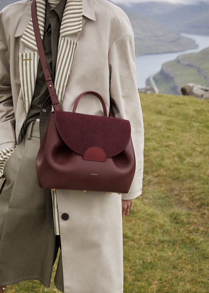 Burgundy Polene Numéro Un Women's Bags | 634-XZHNUS