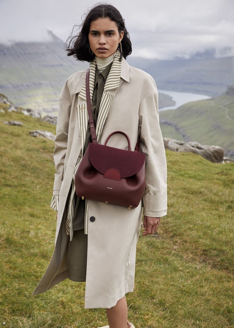 Burgundy Polene Numéro Un Women's Bags | 634-XZHNUS