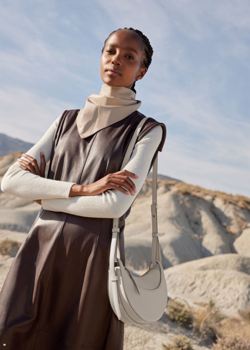 White Polene Numéro Dix Women's Bags | 614-KJRALT