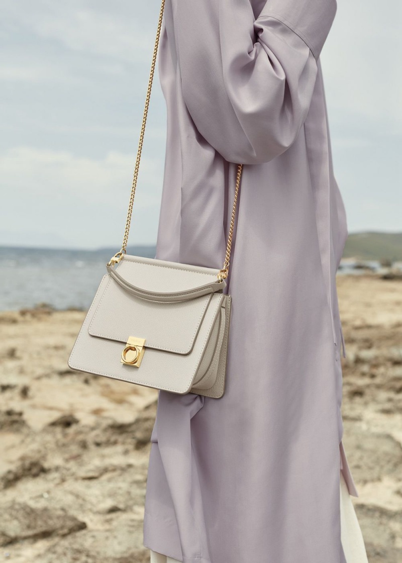 White Polene Numéro Sept Mini Women's Bags | 702-SFAKCL