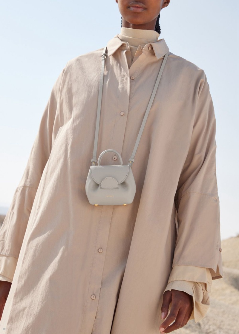 White Polene Numéro Un Micro Women's Bags | 408-IRXBPT