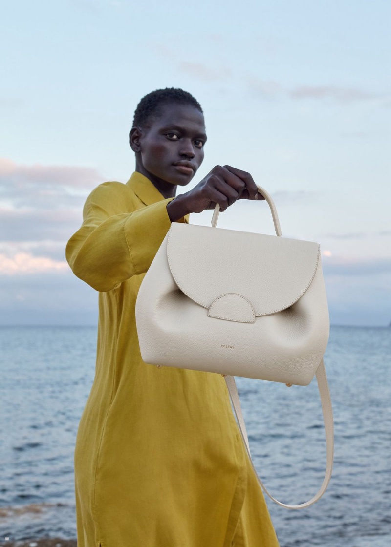 White Polene Numéro Un Women's Bags | 863-FDSHAQ