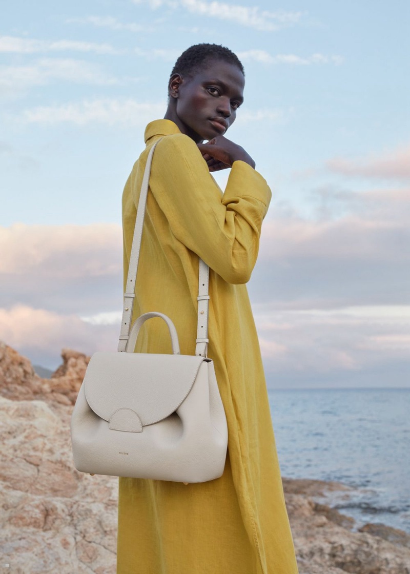 White Polene Numéro Un Women's Bags | 863-FDSHAQ